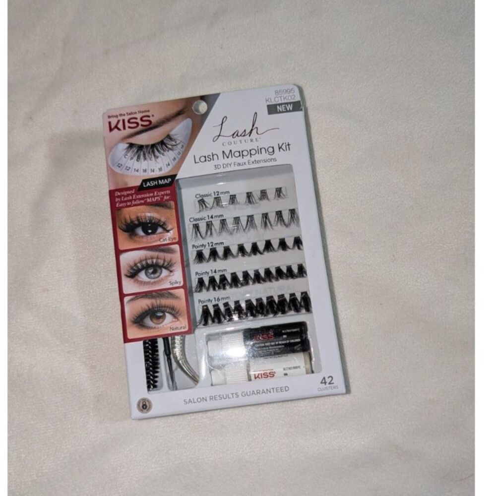 KISS Lash Couture Lash Mapping Kit 3D DIY Faux Extensions (42 Clusters) - NIB